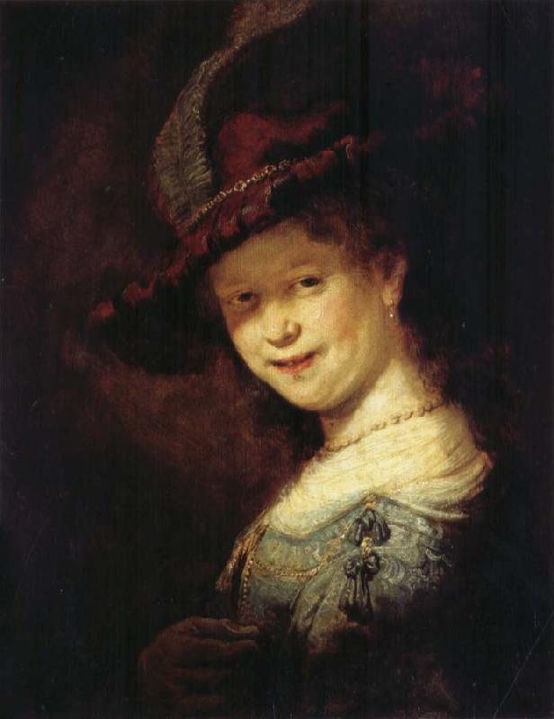 REMBRANDT Harmenszoon van Rijn Saskia Laughing